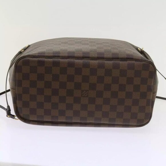 LOUIS VUITTON Damier Ebene Neverfull MM Tote Bag LV Auth - Picture 6 of 16